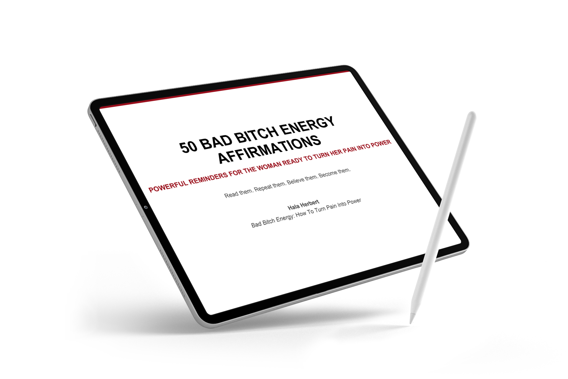 Bad Bitch Energy Affirmations Guide iPad Mockup