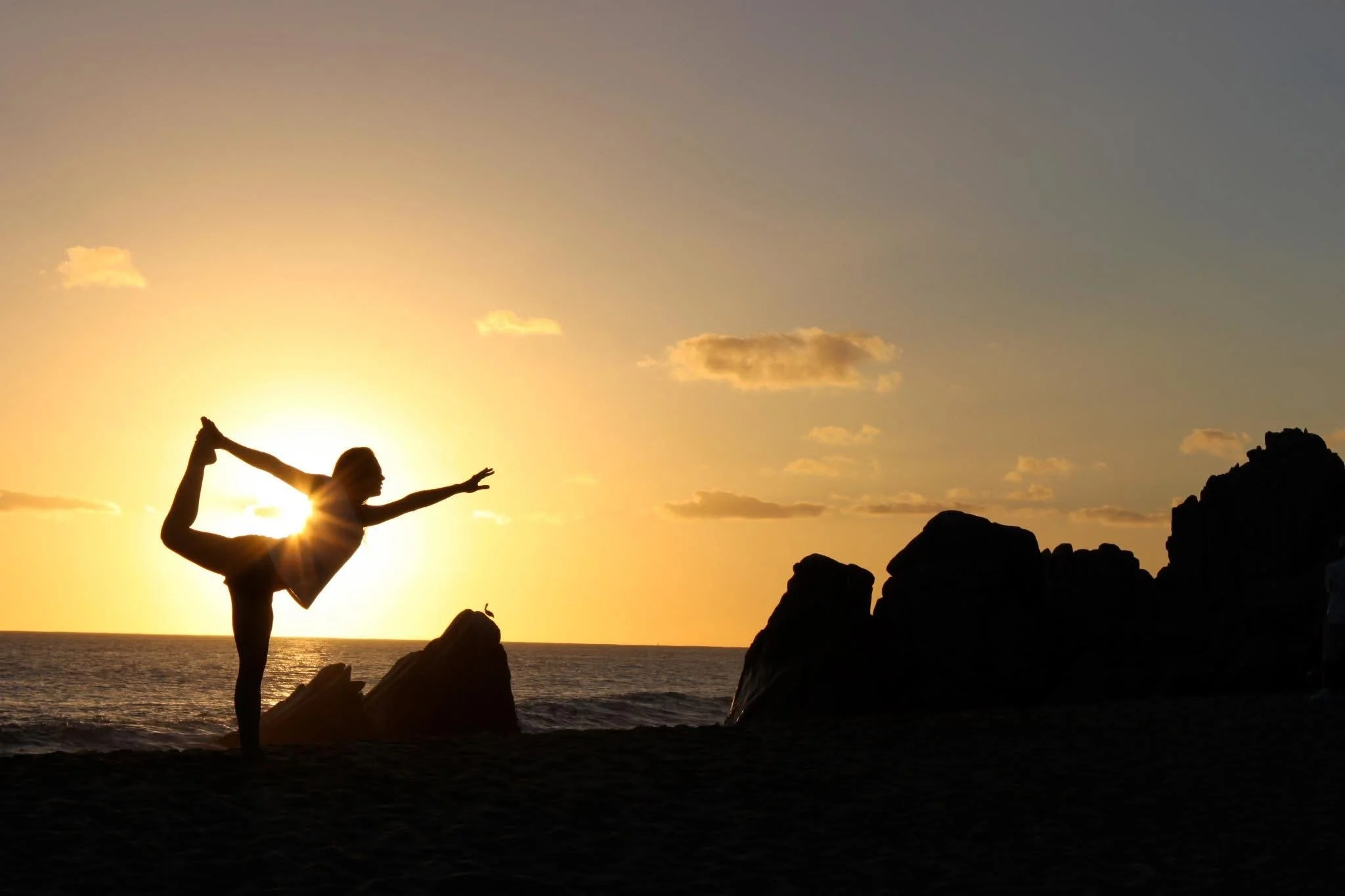Tricia Yoshii teaching yoga at sunset, Glenview family photographer