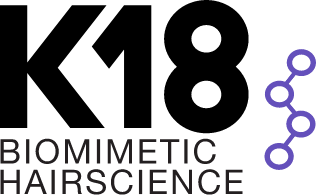 Logo of Biometric Hair Science featuring five interconnected circles in purple and black text.