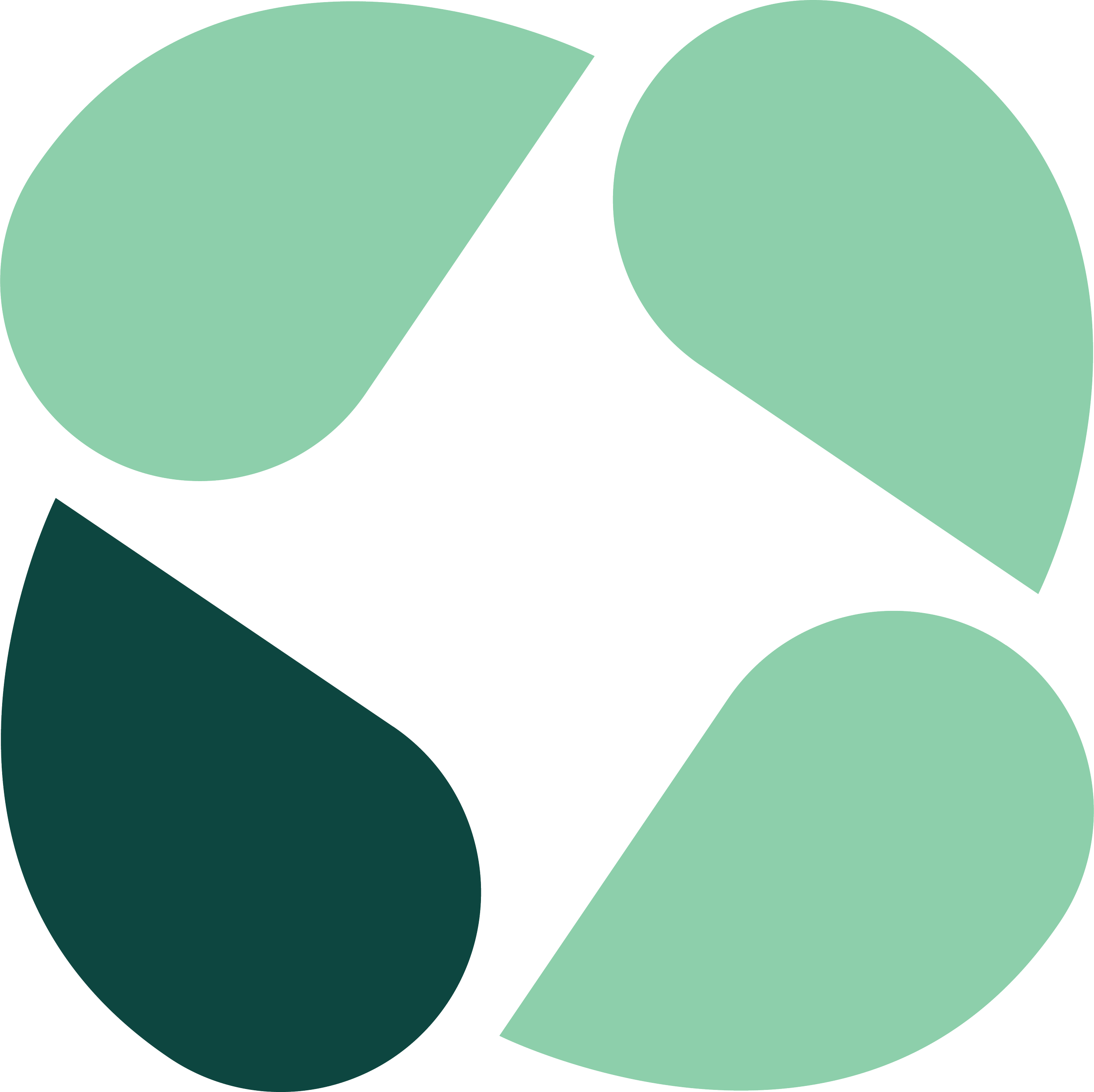 A light green infinity symbol with a small segment broken or missing on the top left curve.