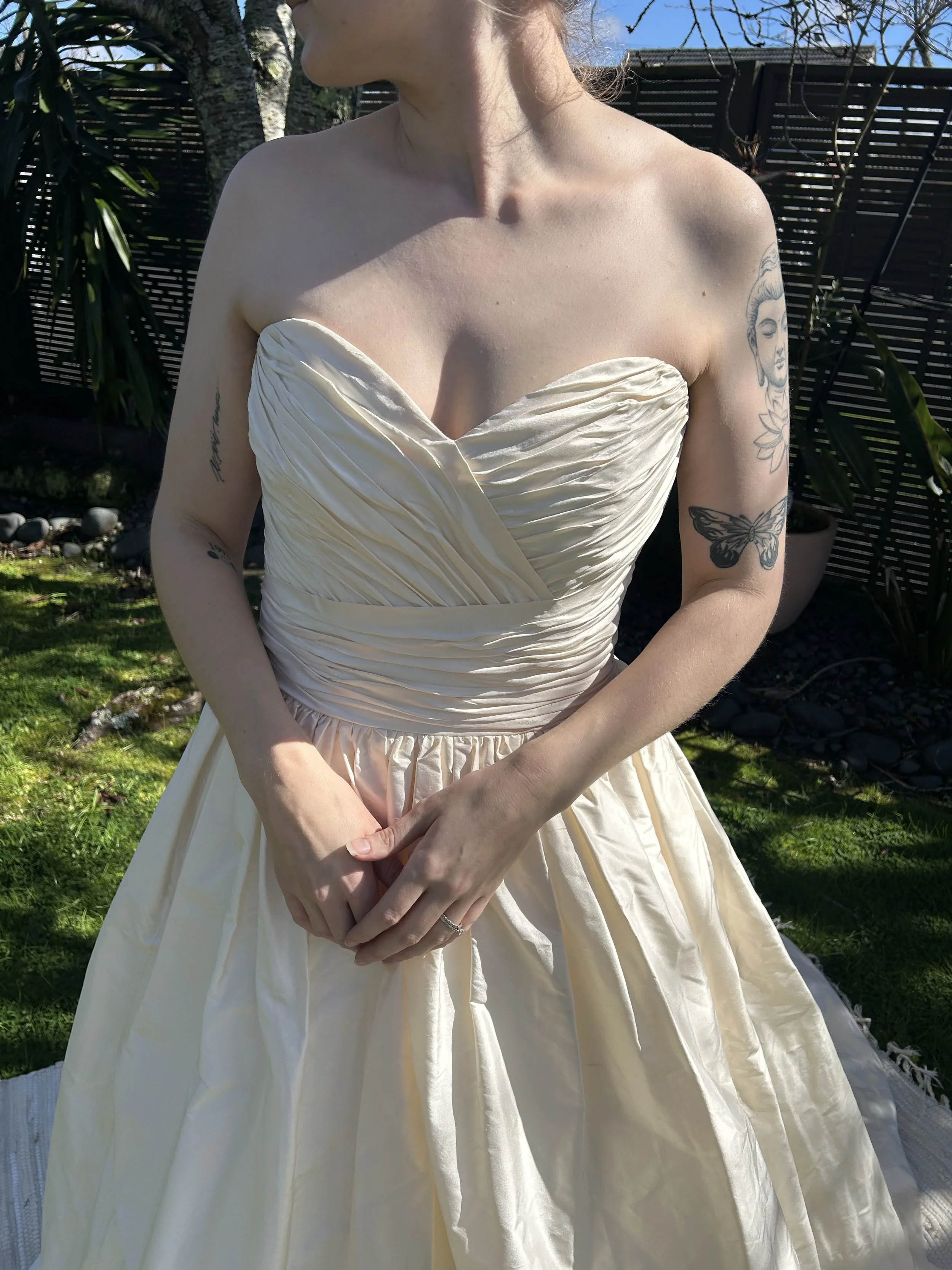 The Paloma Blanca Cream Gown | Size 14 | $400