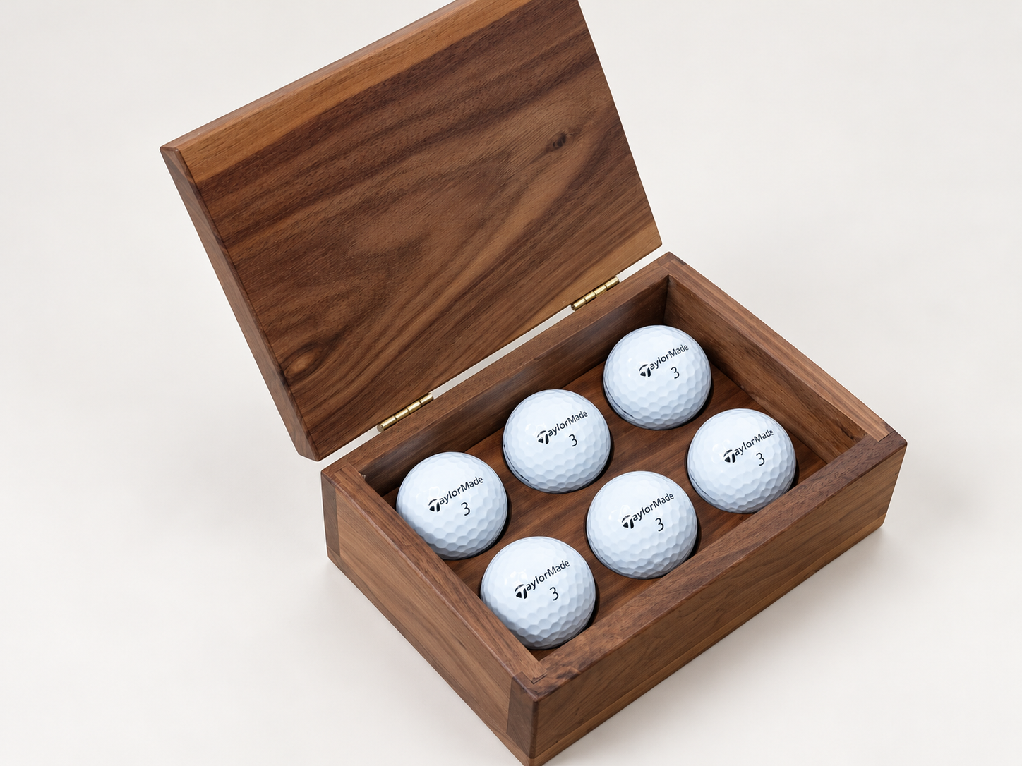 Walnut Golf Ball Gift Box