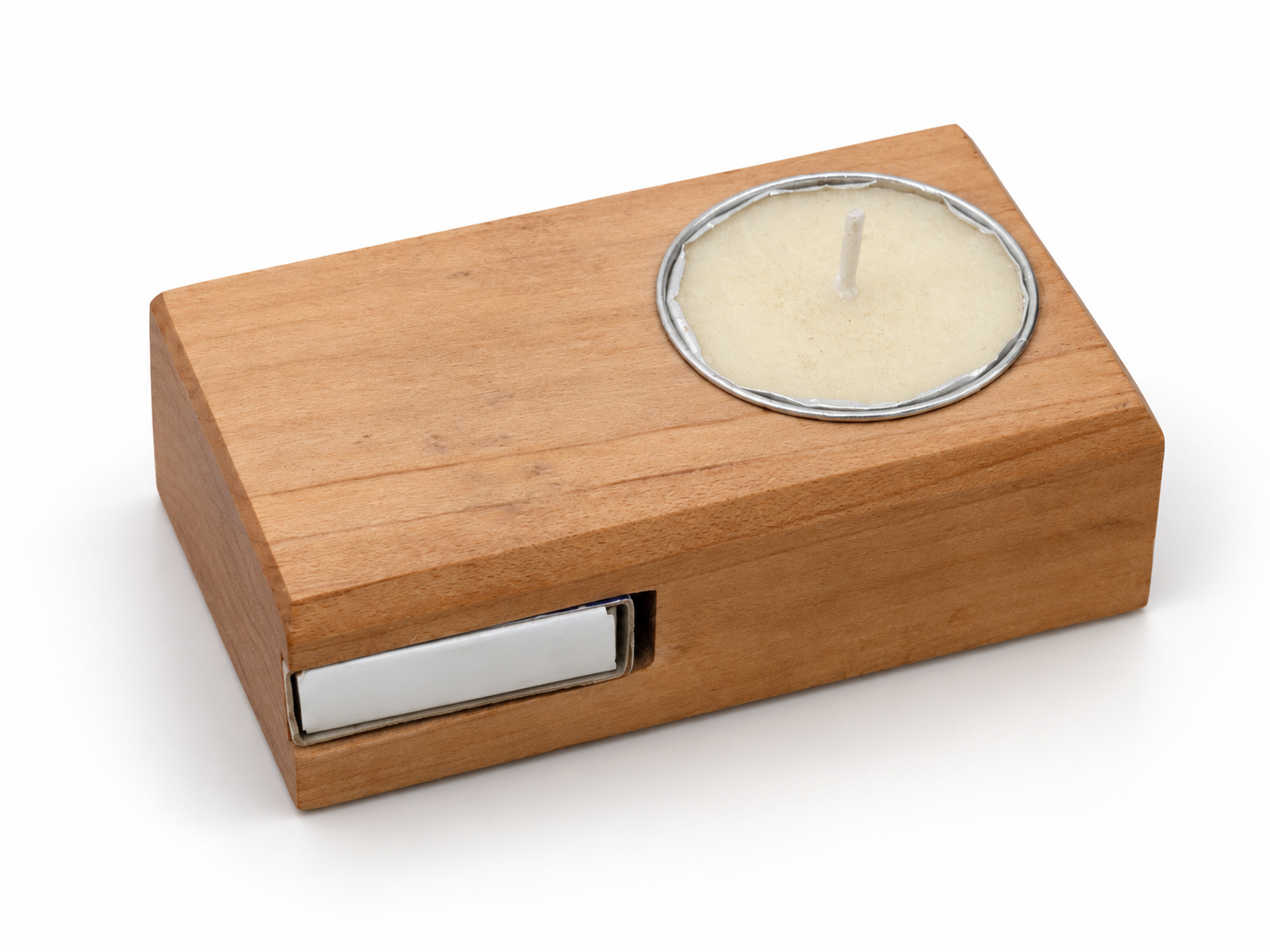 Tealight Candle Holder with Match Drawer