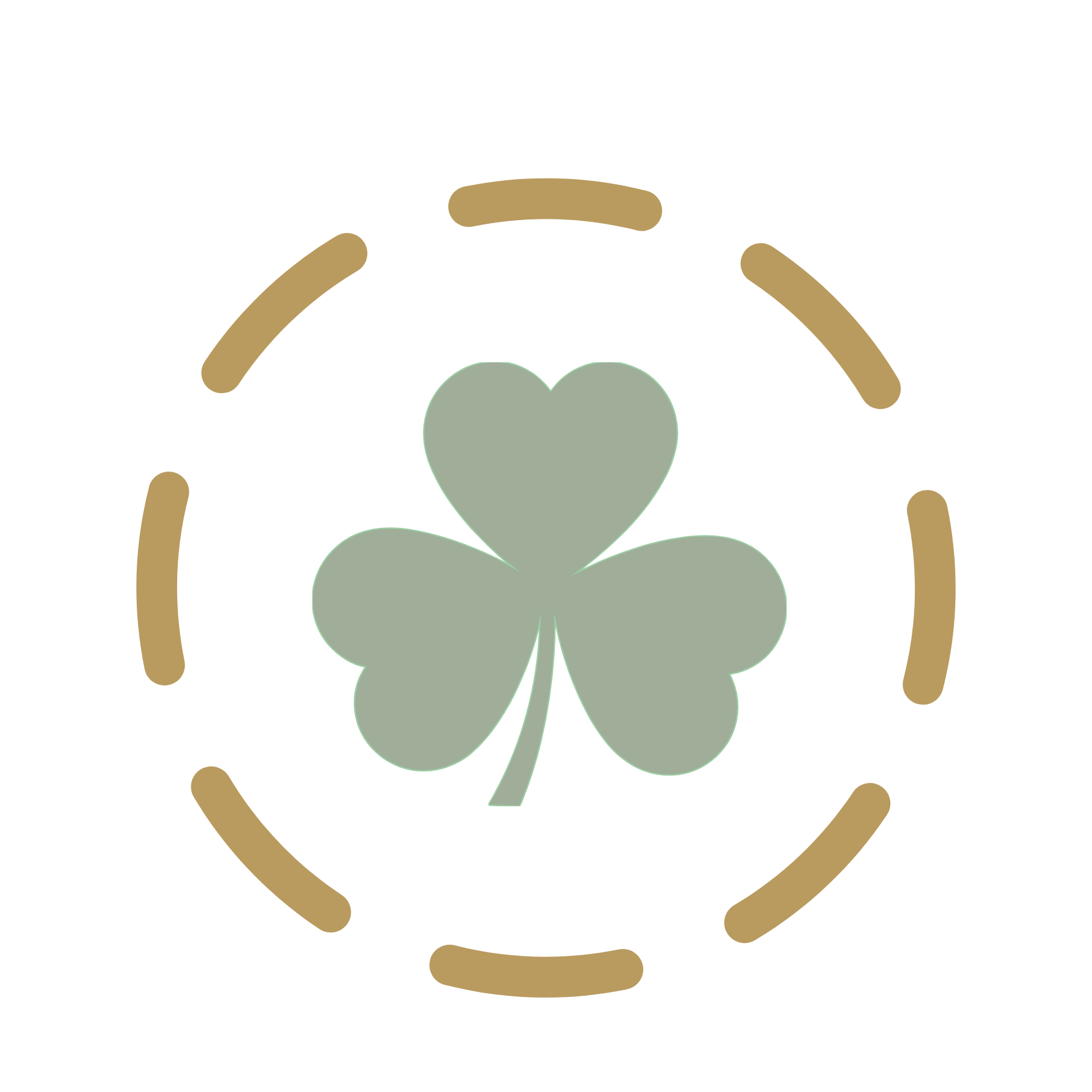 Shamrock in circle
