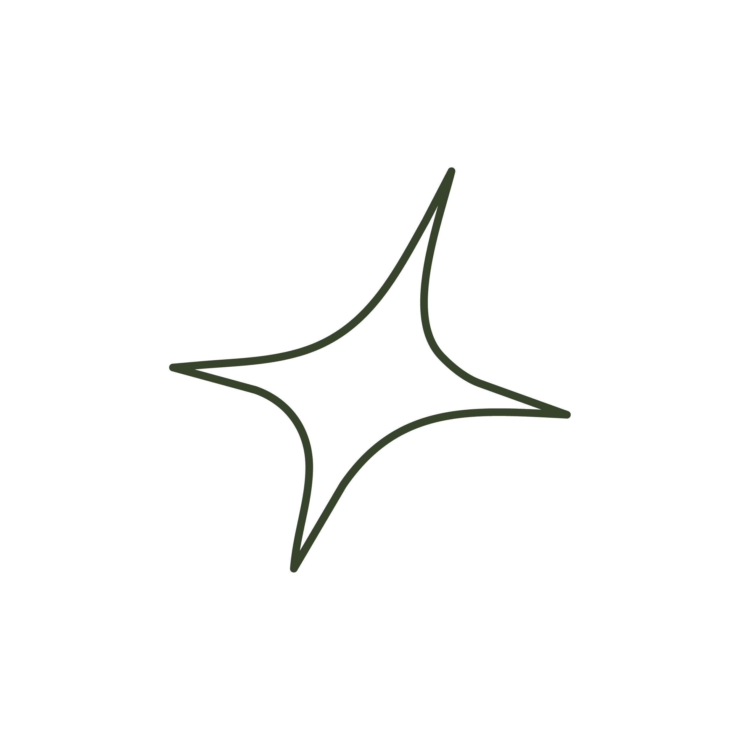 Line drawing of an arrow pointing upward, with curved and straight lines.