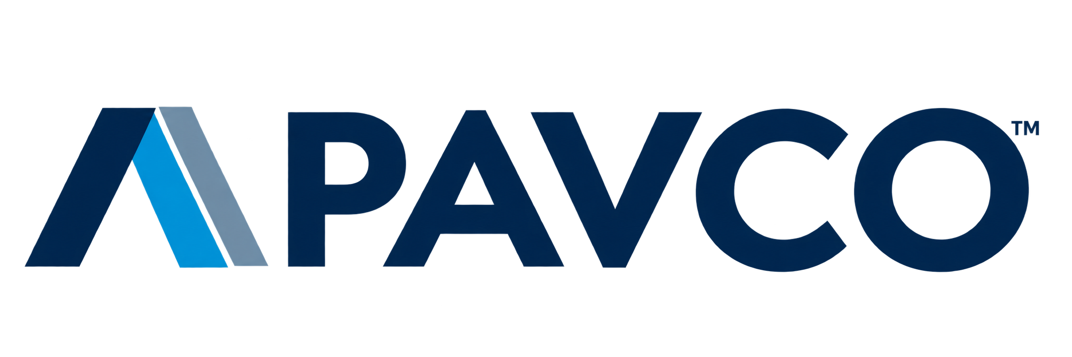 The logo of PAVCO, with stylized blue and gray triangular shapes forming an 'A' and the company name in bold blue letters.