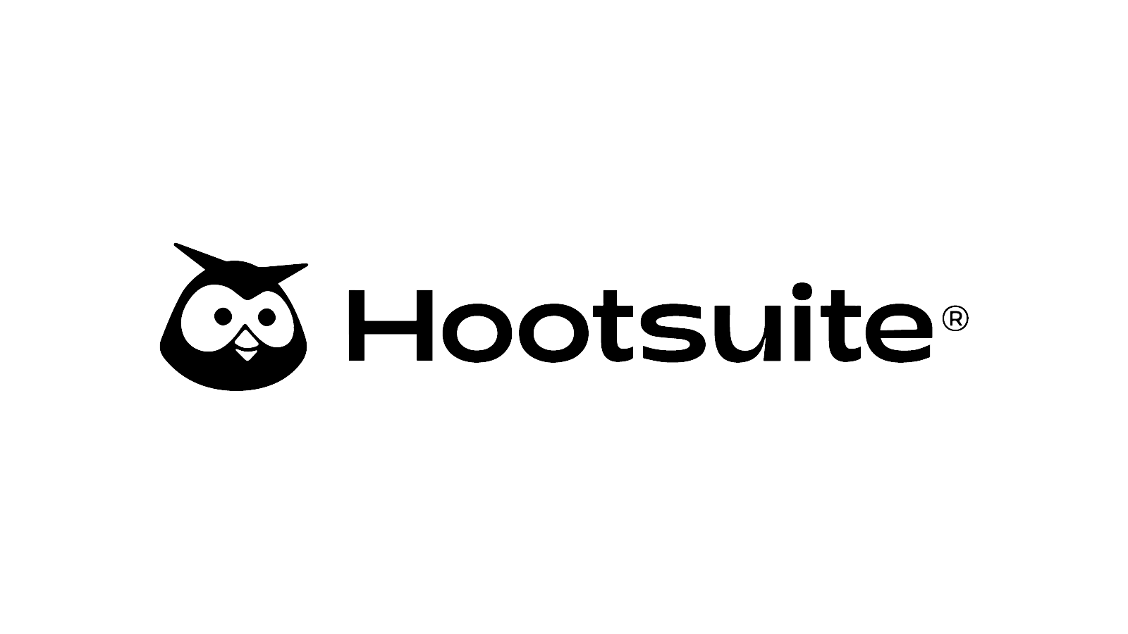 Hootsuite logo featuring an owl face icon and the company name in text.