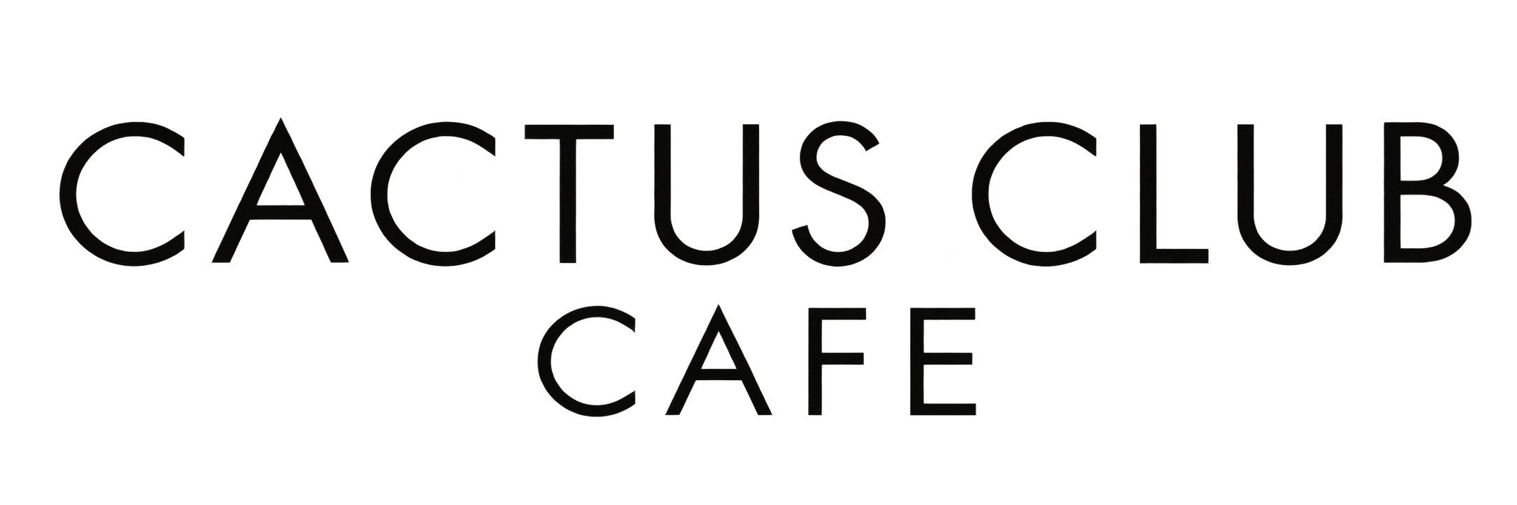 Logo with the text 'Cactus Club Cafe' in black on a white background.