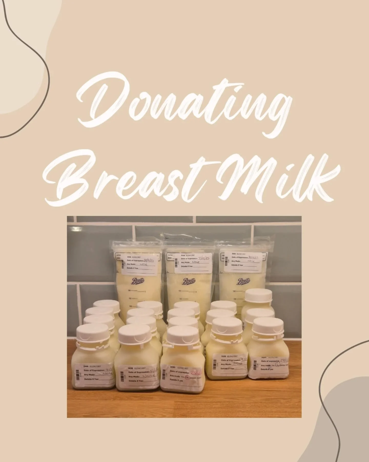 Very pleased to have done my fourth milk donation today 🤲🏻 This one was unplanned but after @heartsmilkbank did a christmas plee and my supply is still plentiful I decided to have a go at another donation. Hearts Milk bank require a minimum of 2L f