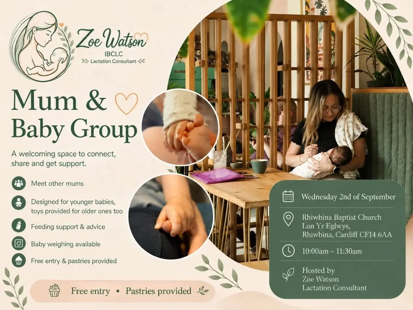 Really excited to be starting my first mum &amp; baby group in September. Group designed for younger babies but older ones welcome too. Feeding advice and support for those who would like it. Free to come and all welcome 👶🏻
#cardiffmums #feedingsup