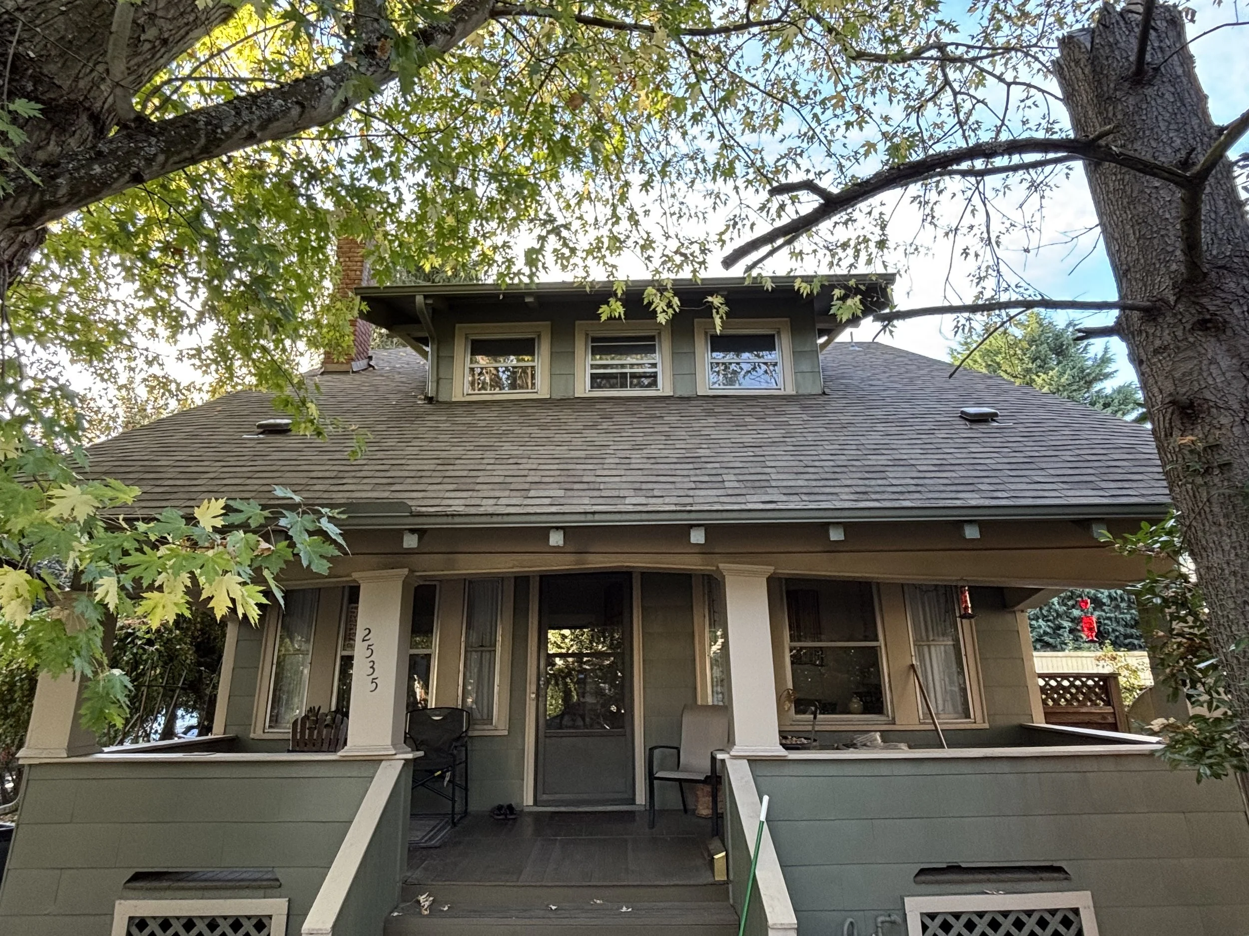 Roof after cleaning, Portland.