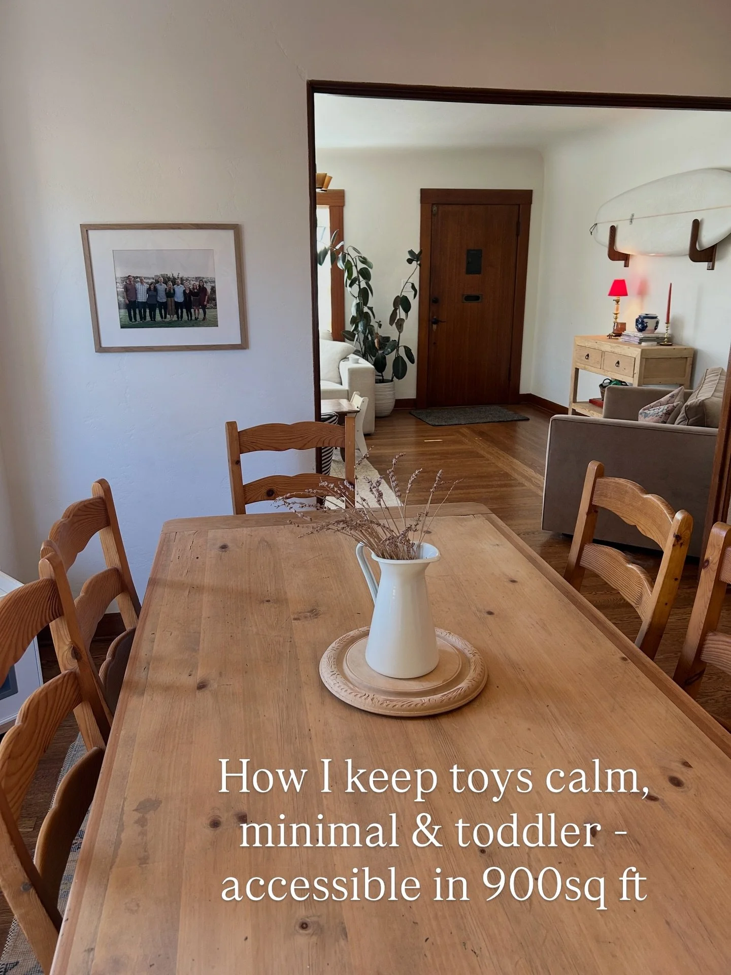 Keeping a home calm with a toddler in 900 square feet is no small feat! I find myself in a constant state of reorganizing and asking myself how to make things more efficient. So, know that it&rsquo;s not an overnight task and mine will probably chang