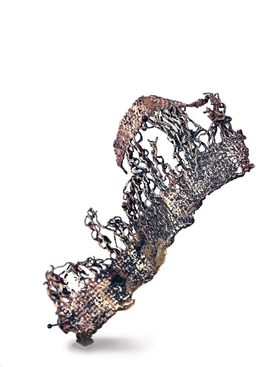 touching absence #1, 2026. brass.