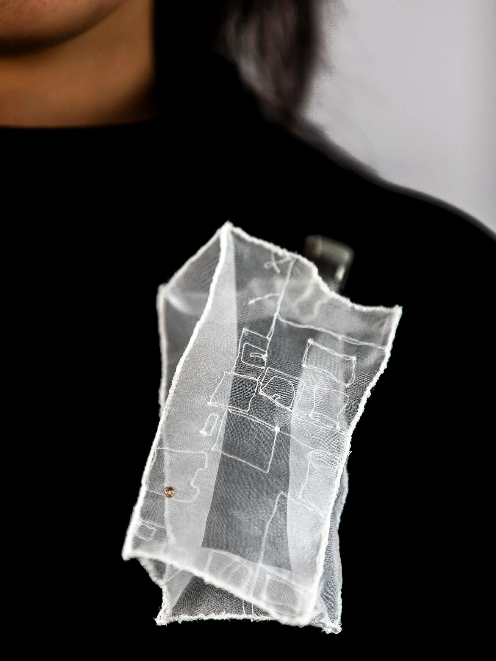 room 206. silk, thread, silver.*