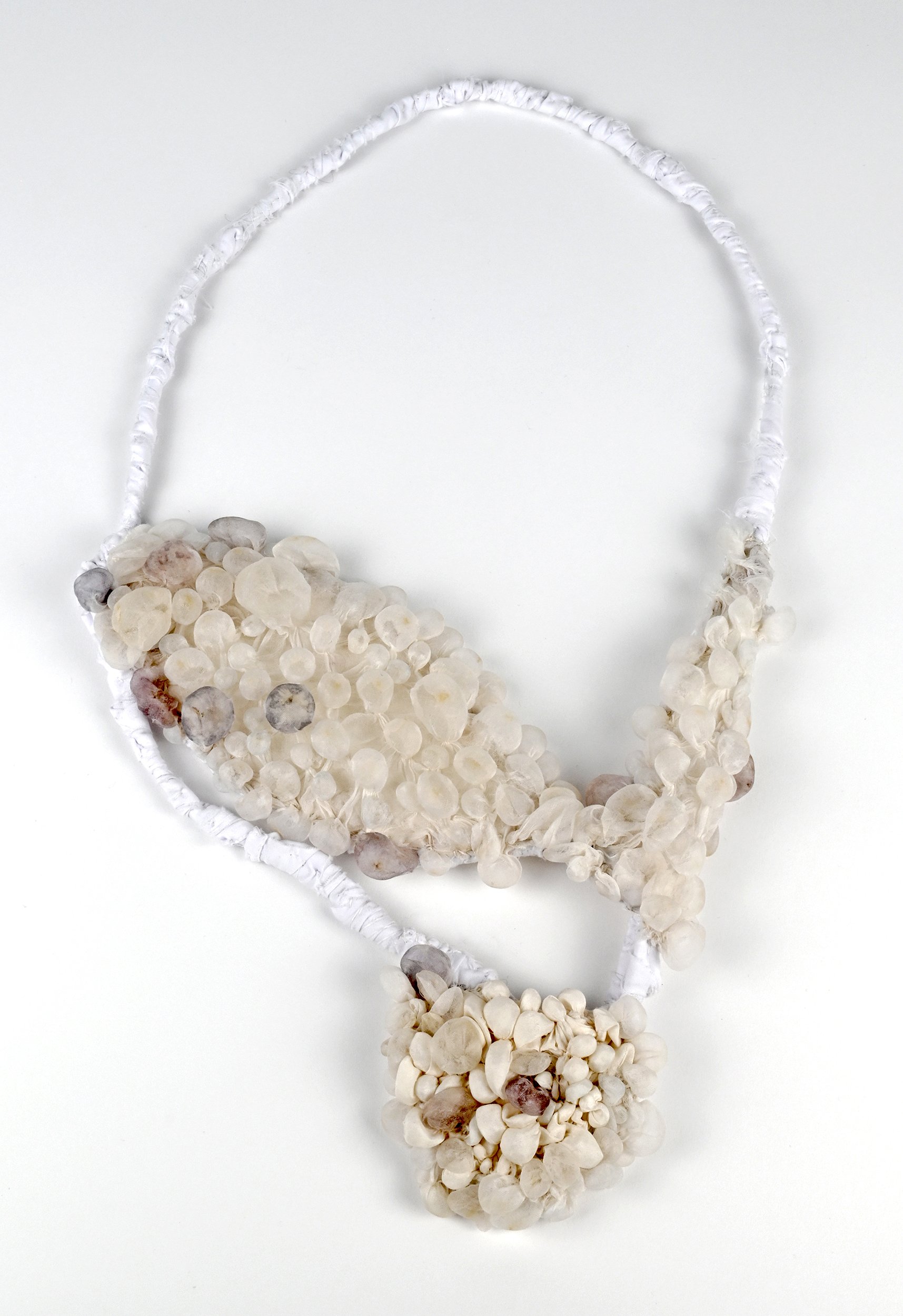 holding air necklace, 2026. silk, cotton. 