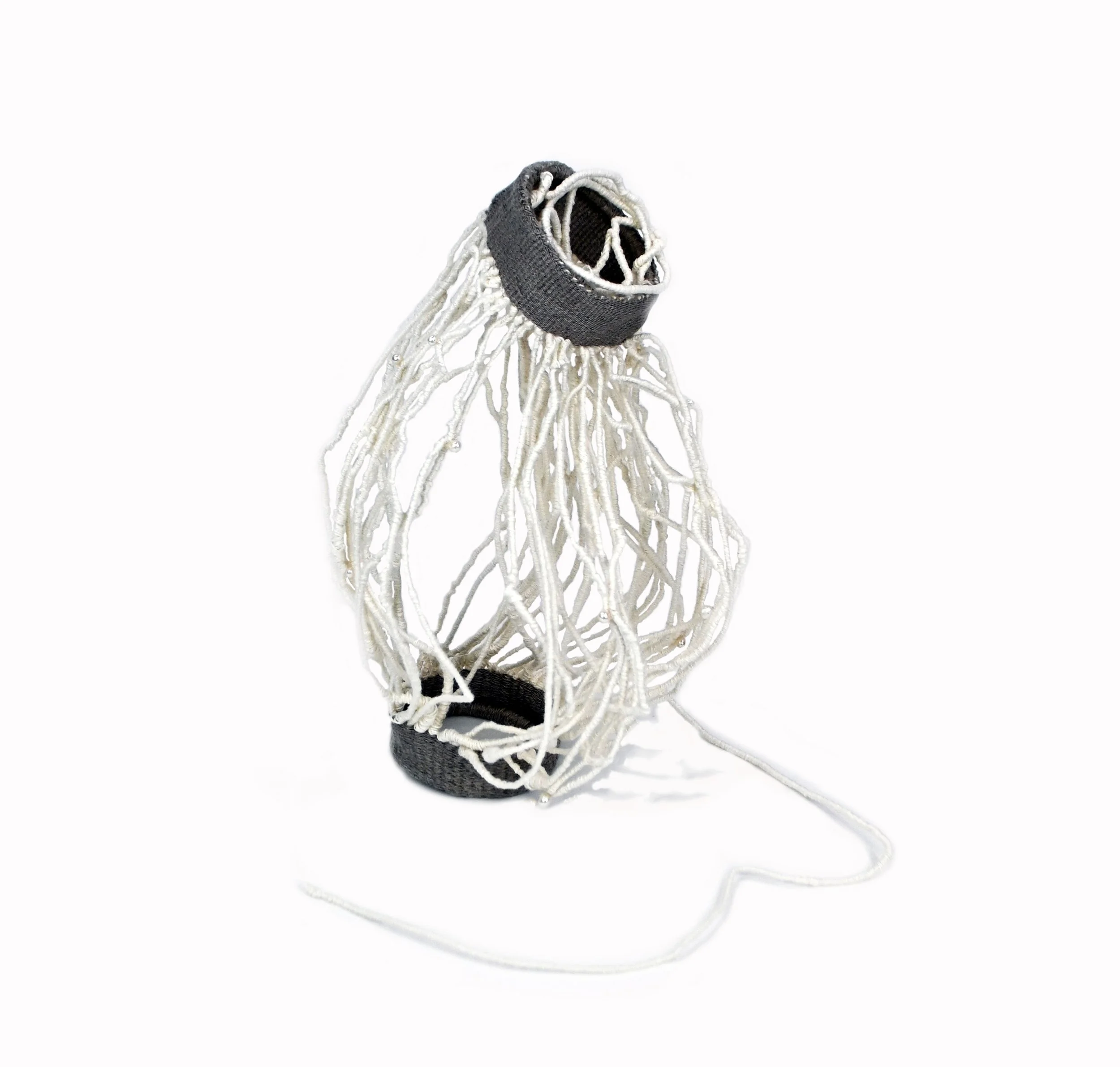 momentary alignments, 2025. linen, wire.