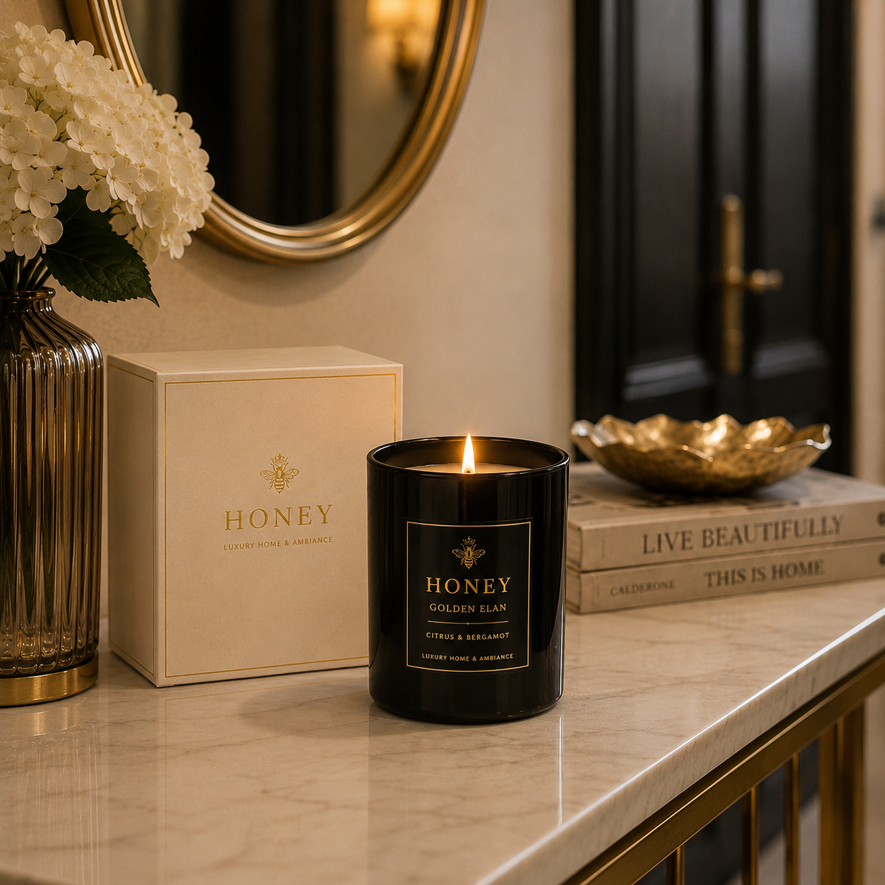 Honey Golden Élan Luxury Candle