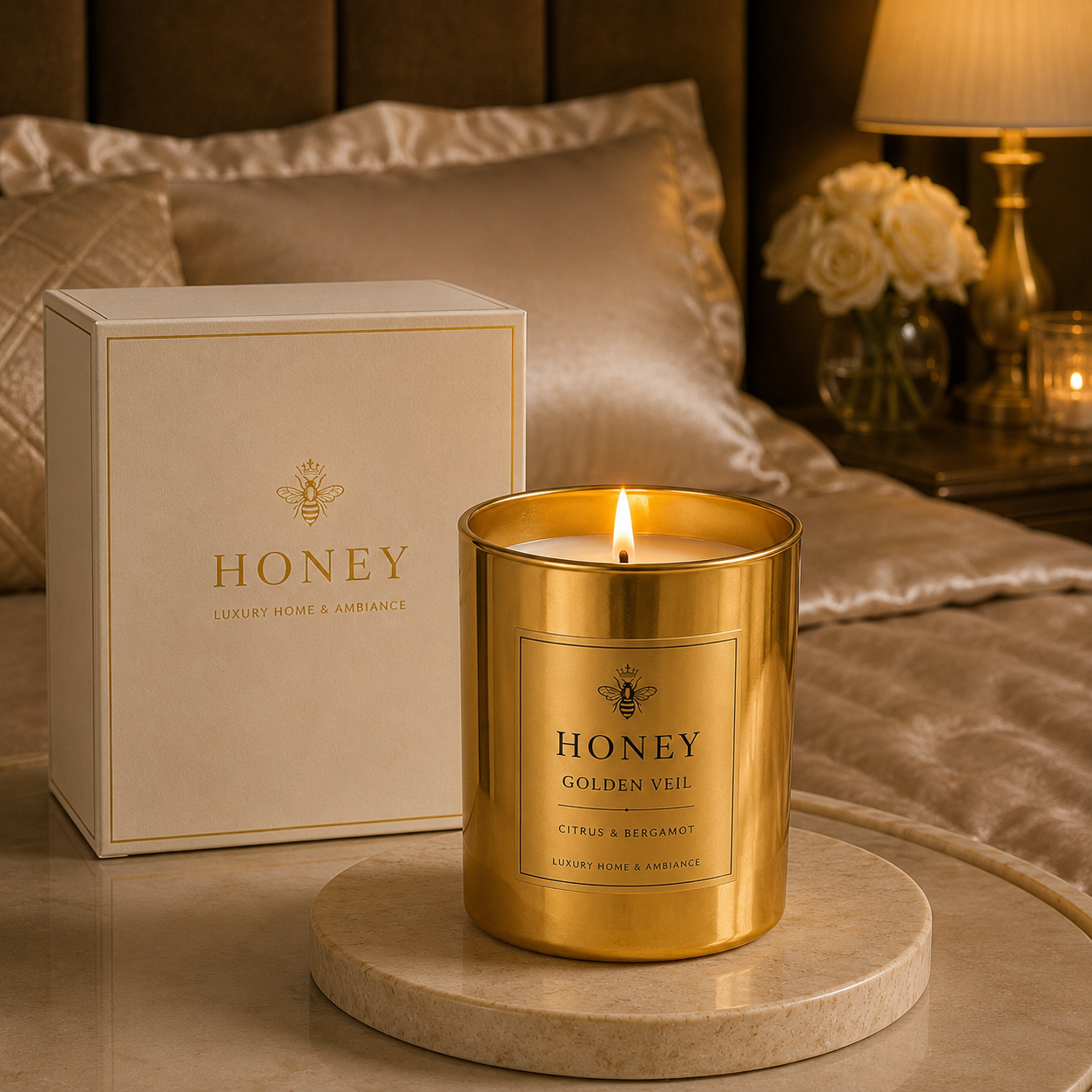 Honey Golden Veil Luxury Candle