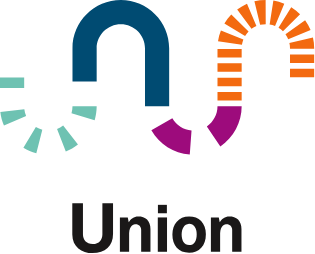 Colorful abstract logo with interconnected curved shapes and the word 'Union' underneath.