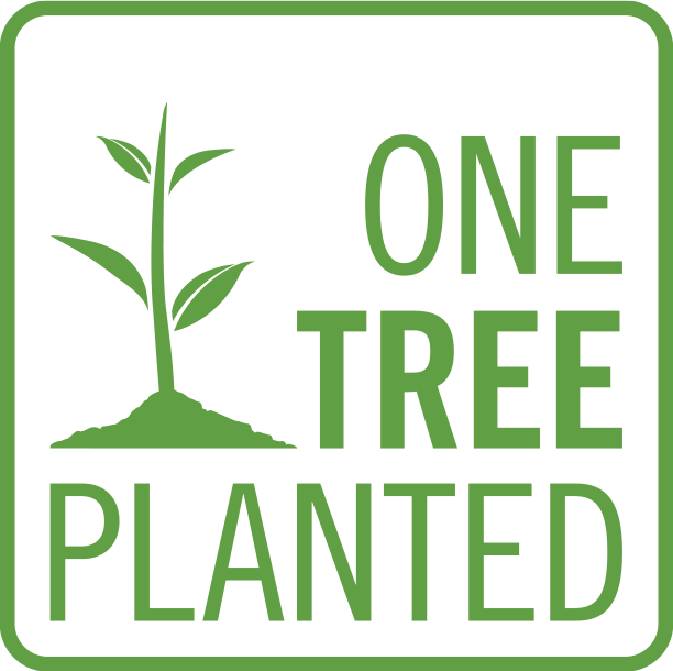 Green logo with a young tree illustration and the words "One Tree Planted"