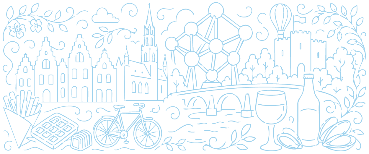 A set of 31 country illustrations created through creative direction and AI-assisted production.