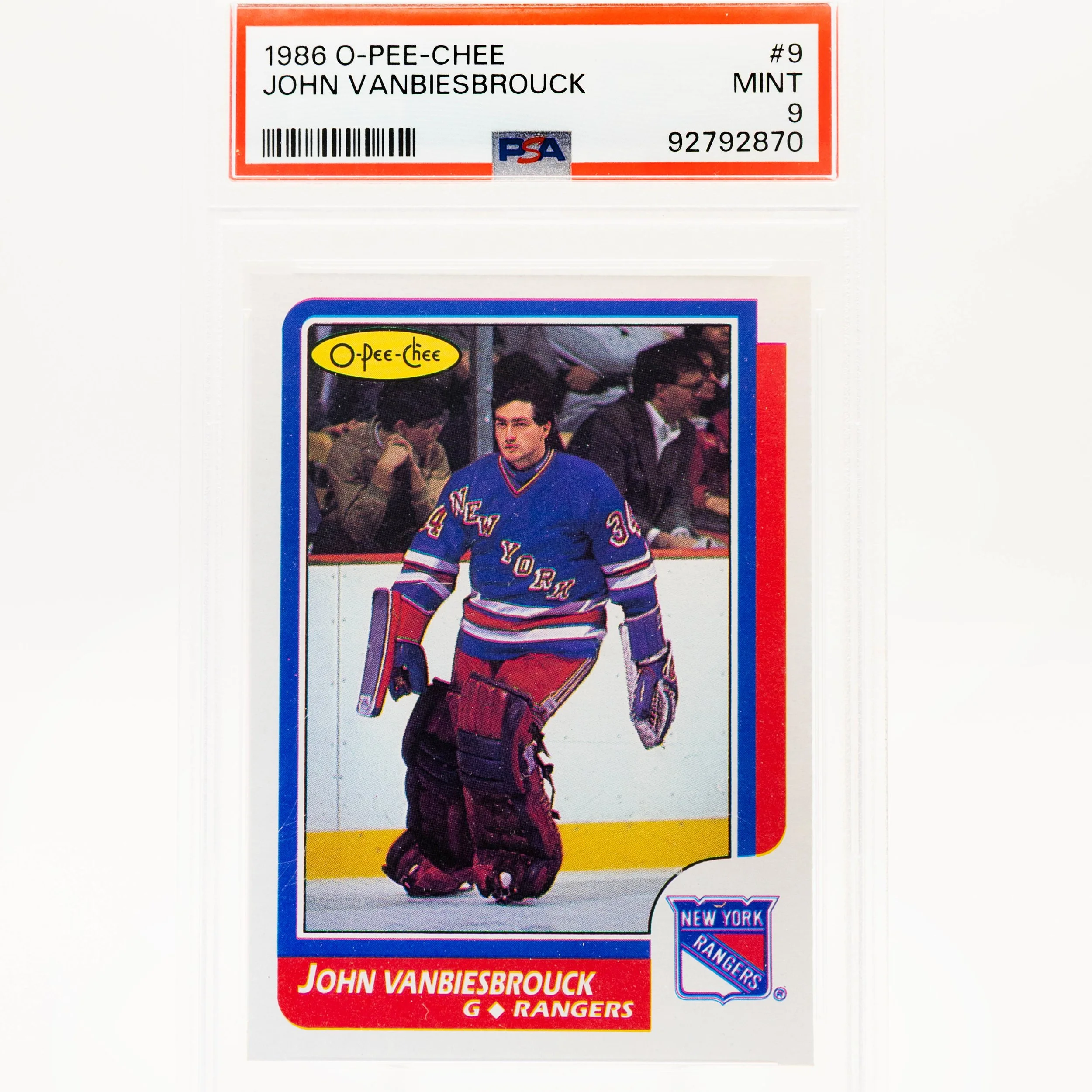 John Vanbiesbrouck 1986 O-Pee-Chee 