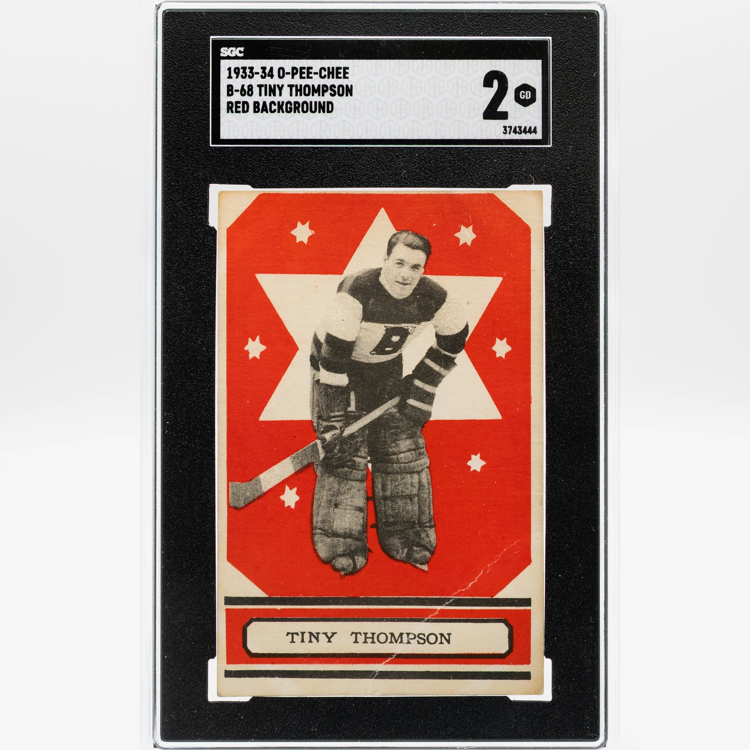 Tiny Thompson 1933 O-Pee-Chee 