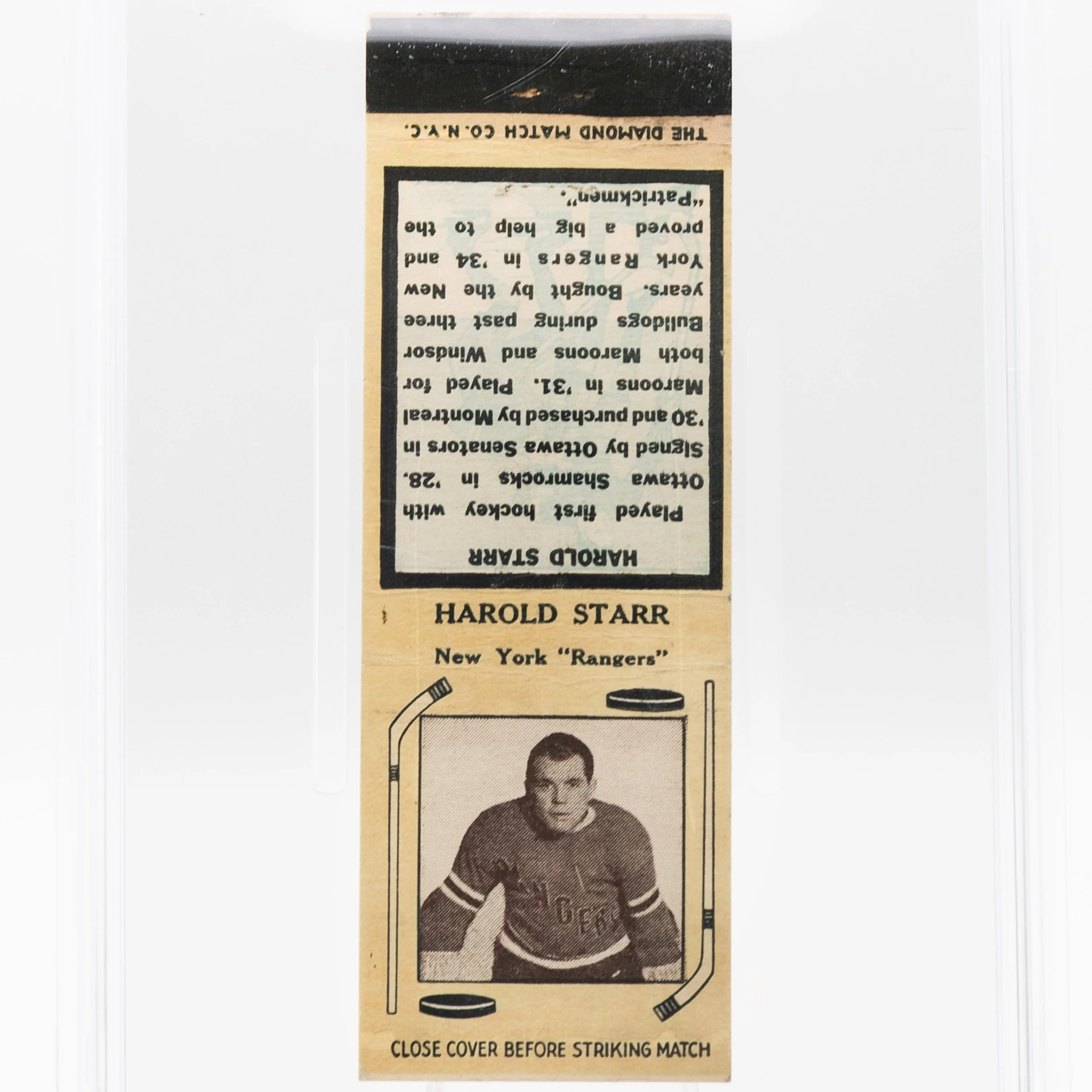 Harold Starr 1937 Diamond Matchbook