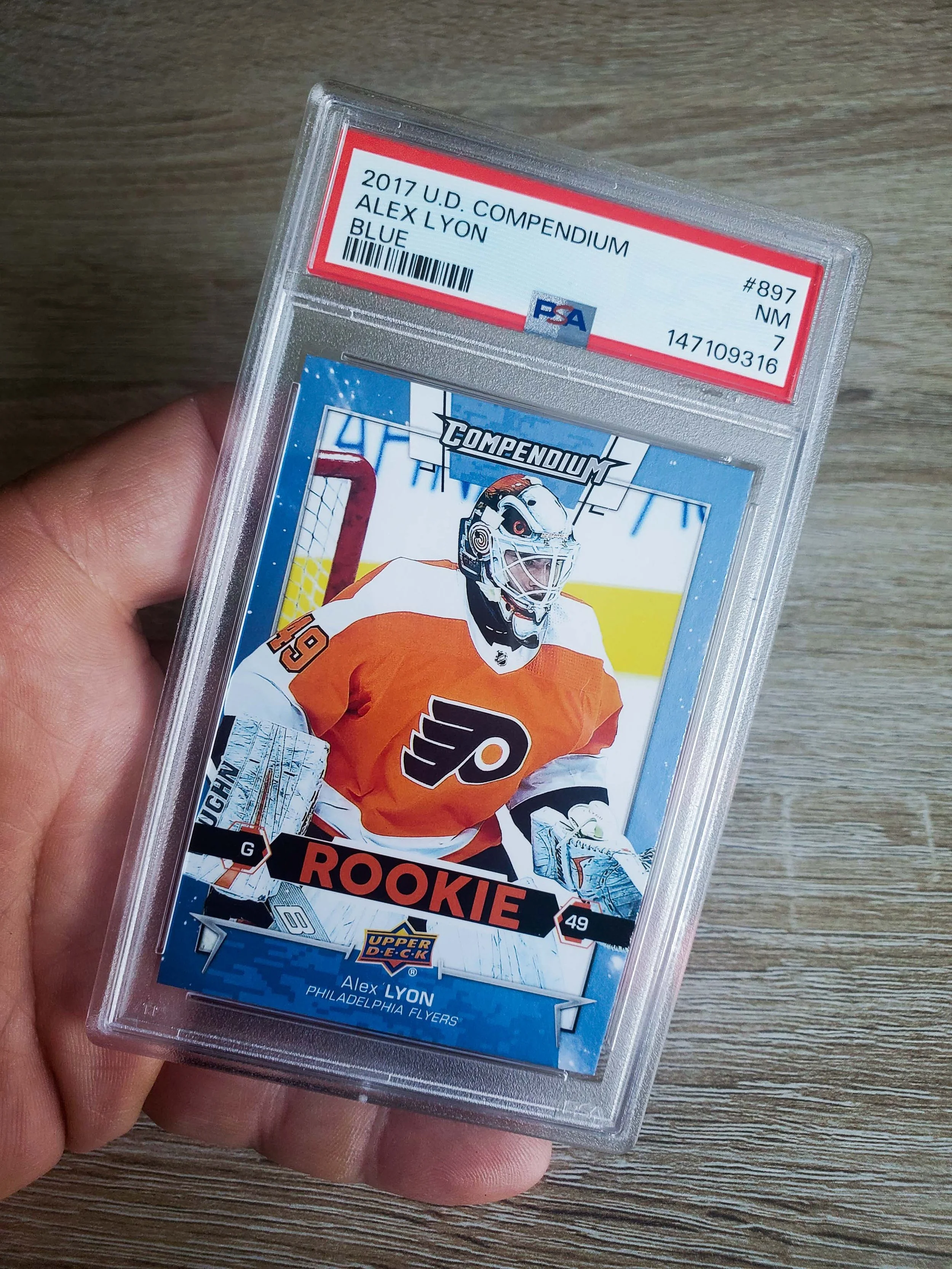 2017 Alex Lyon Compendium rookie card