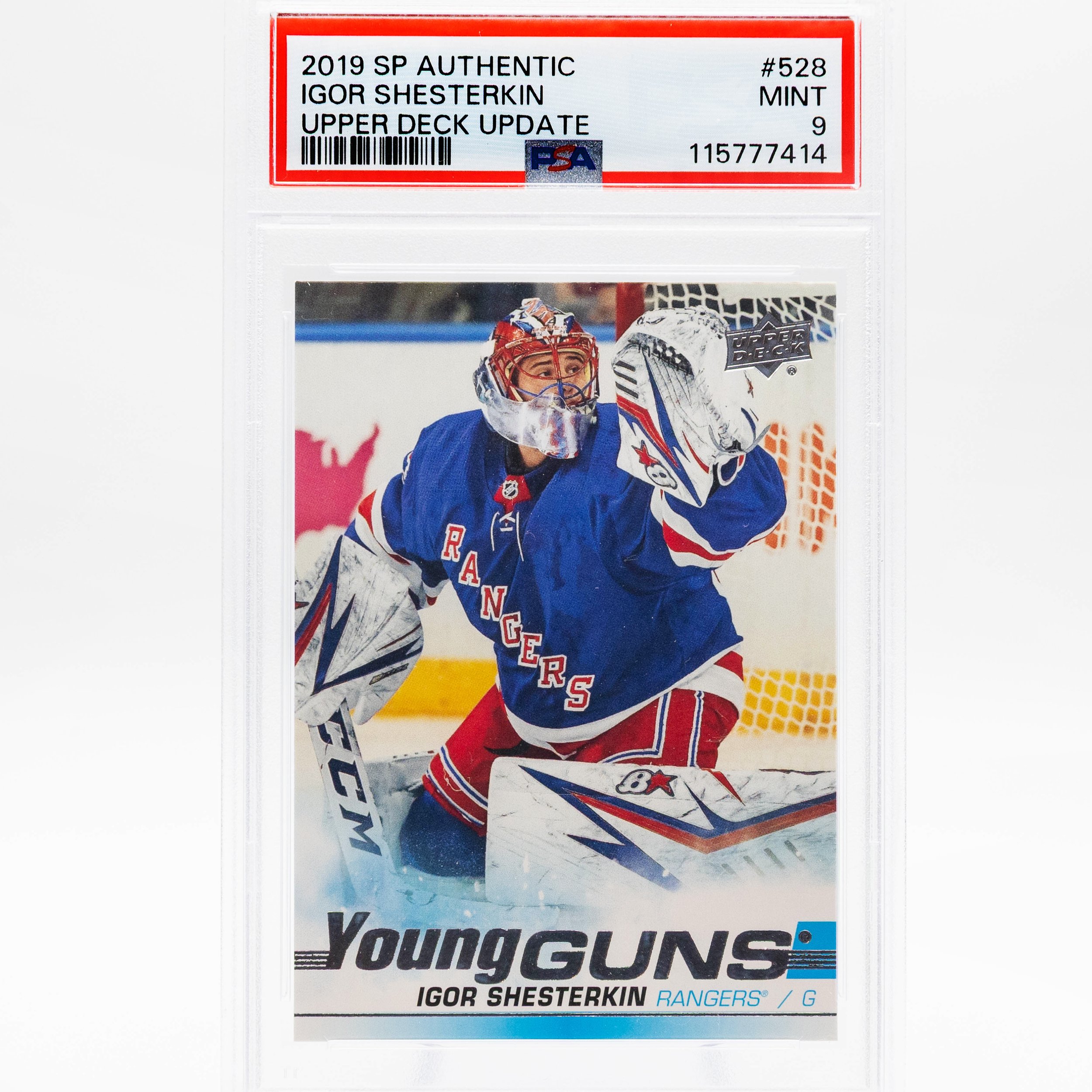 Igor Shesterkin 2019 Young Guns