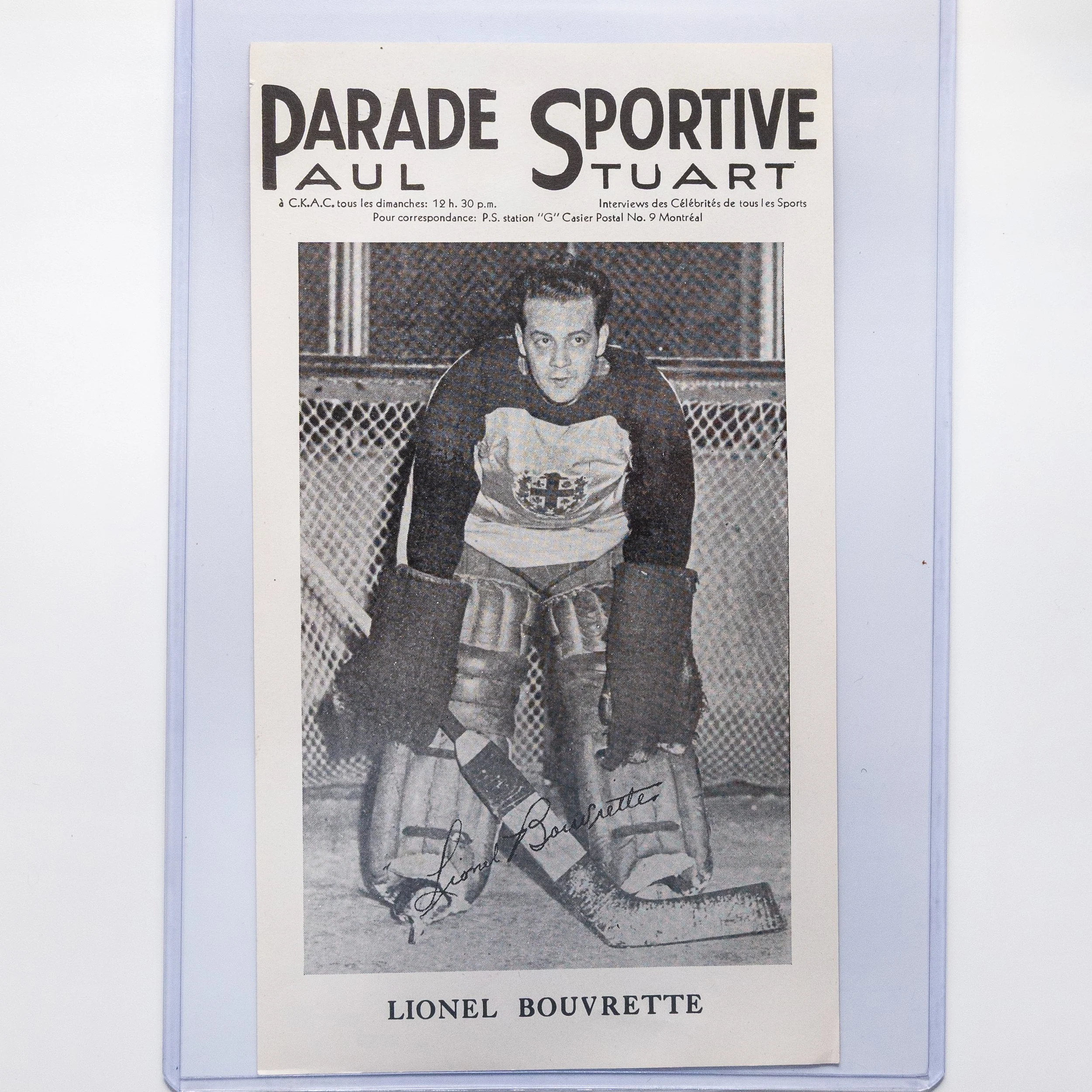 Lionel Bouvrette 1943 Parade Sportive
