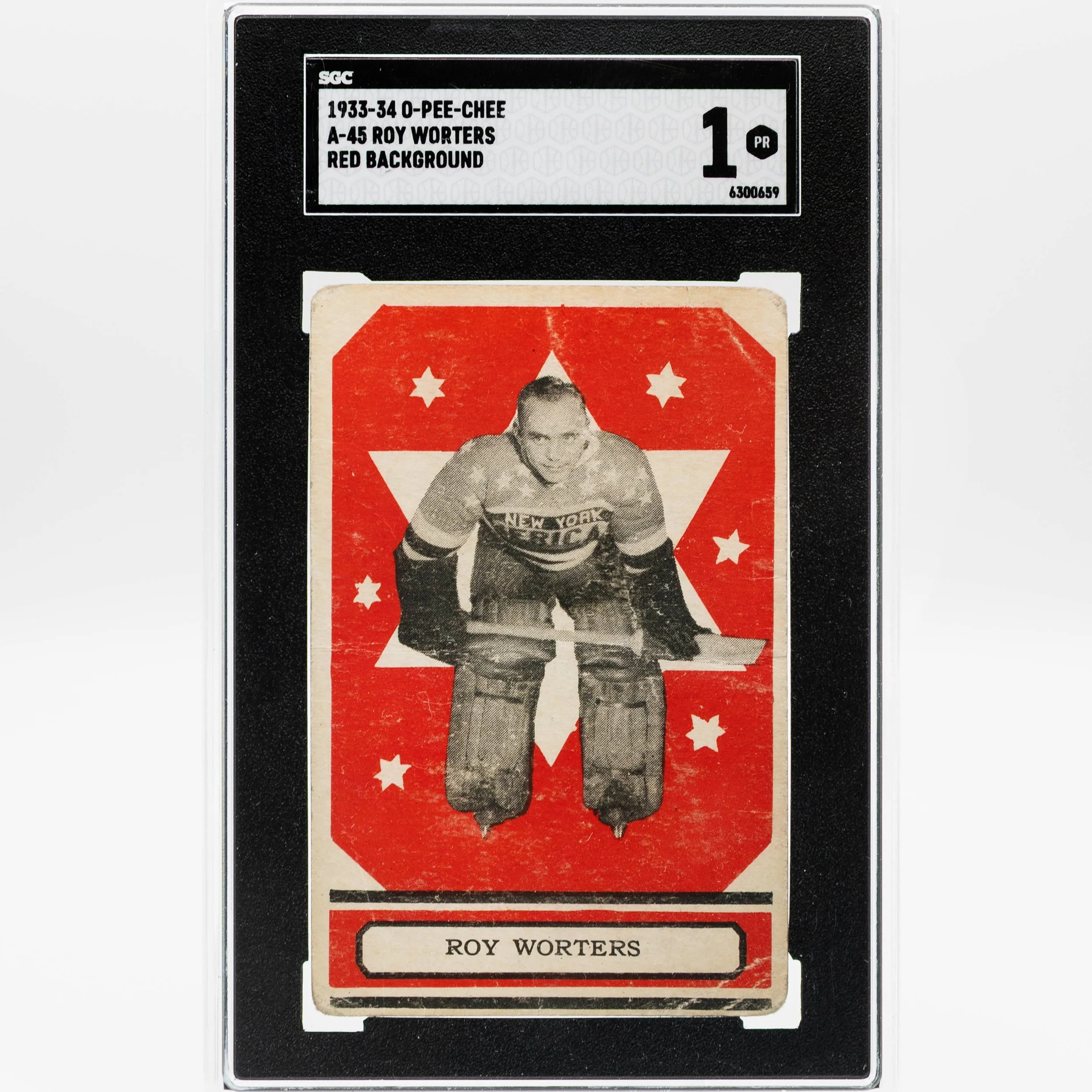 Roy Worters 1933 O-Pee-Chee 
