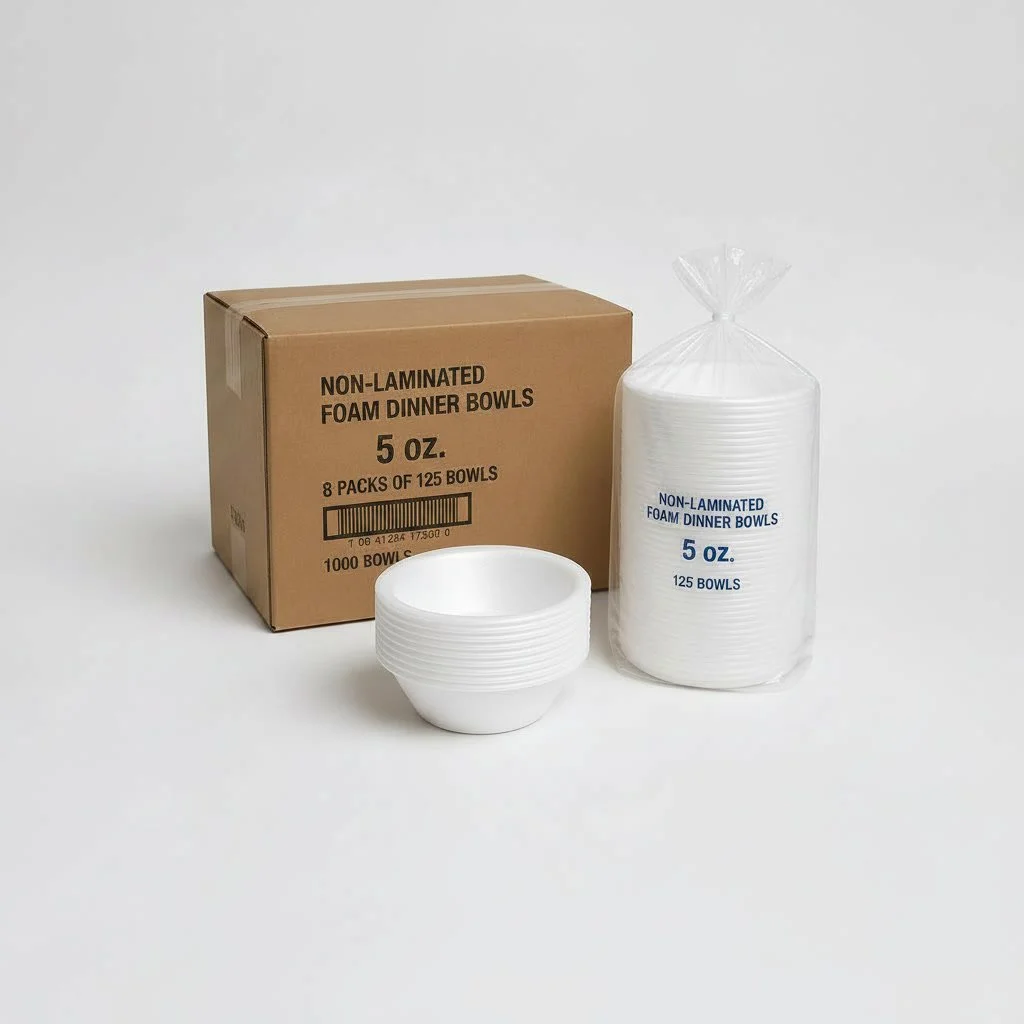 Non-Laminated Foam Dinner Bowls
