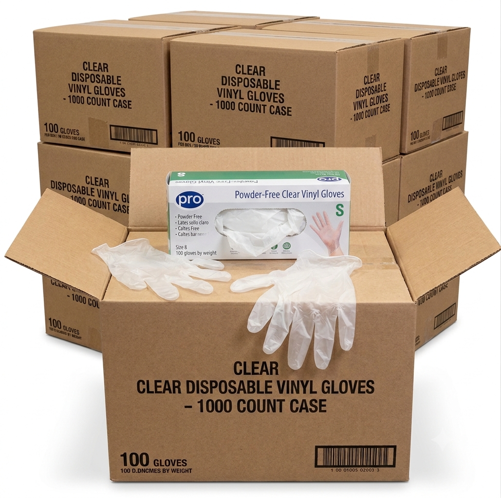 Small Vinyl Powder-Free Standard Gloves