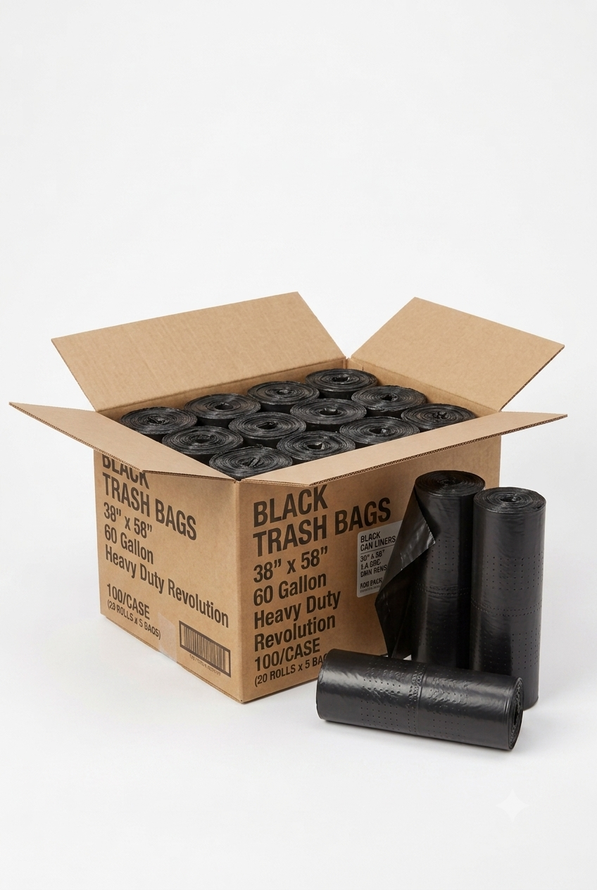 Black Trash Bags — 38