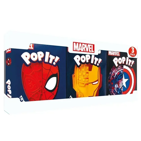 POP IT! Marvel 3 Pack - Spiderman, Iron Man, Captain America