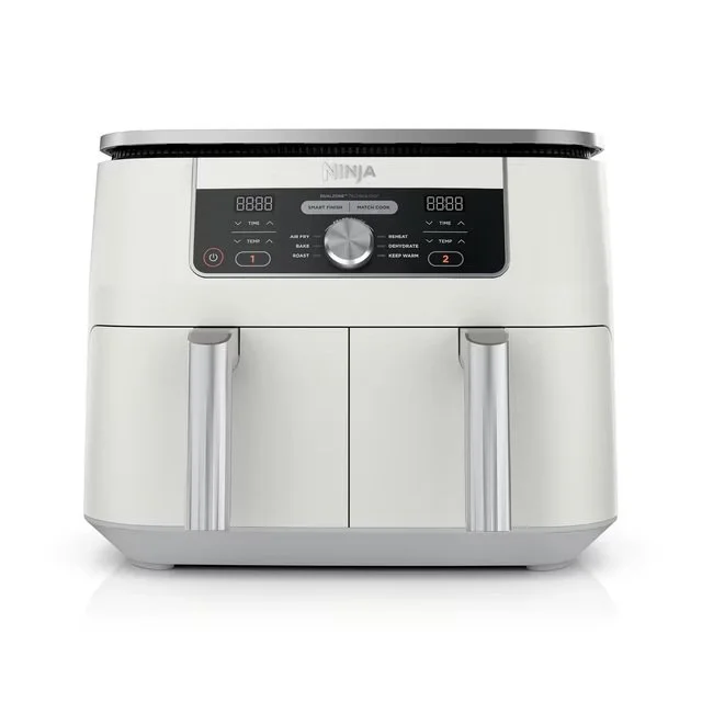 Ninja Foodi 6-in-1, 8-Quart 2 Basket Air Fryer with DualZone Technology & 2 Bonus Broiler Racks