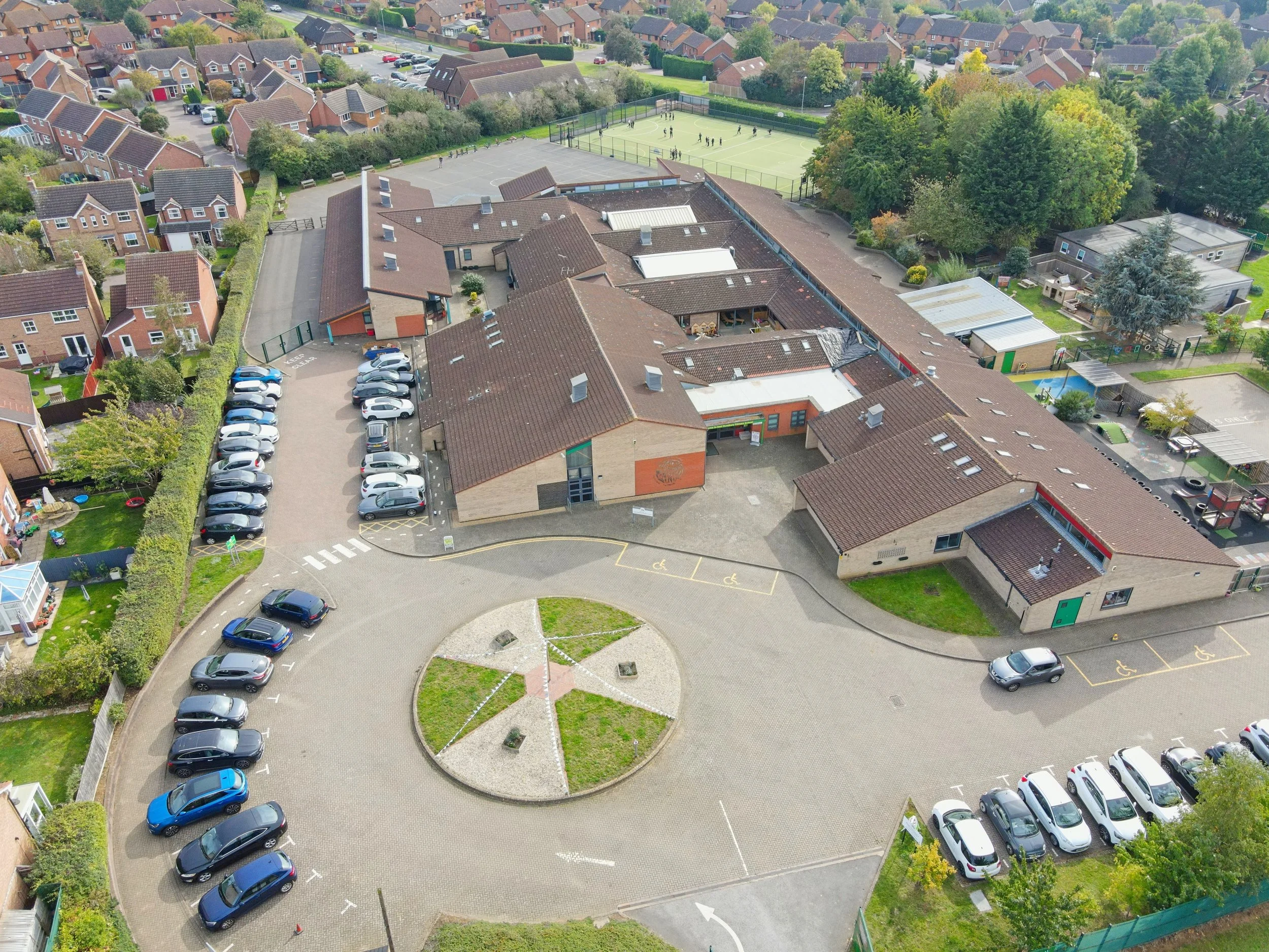 Drone photography of East Hunsbury Primary School Northamptonshire
