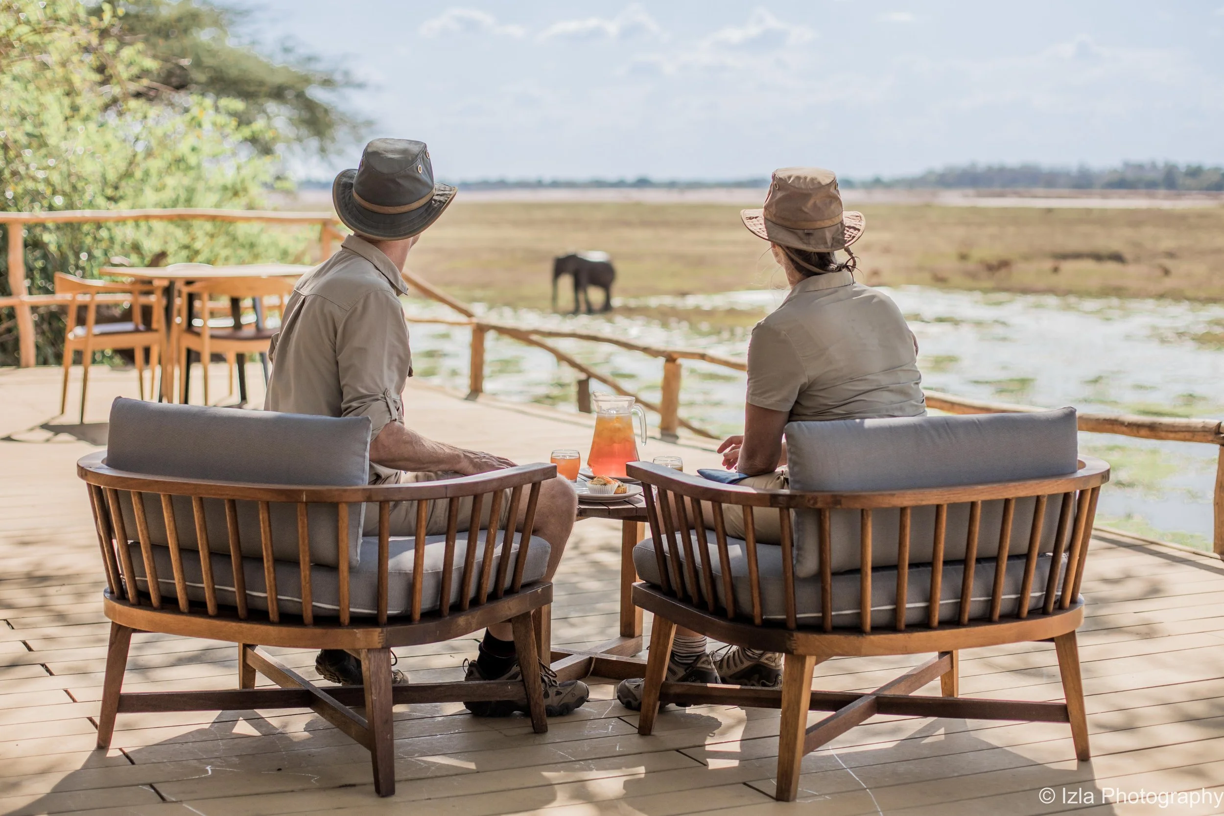 Kafunta River Lodge  for Classic Comfort & Prestige

The Vibe: High-end, relaxed, and beautifully integrated into the riverine forest.

The Rooms: Private, thatched luxury chalets built on raised wooden platforms with private viewing decks.

The Priv