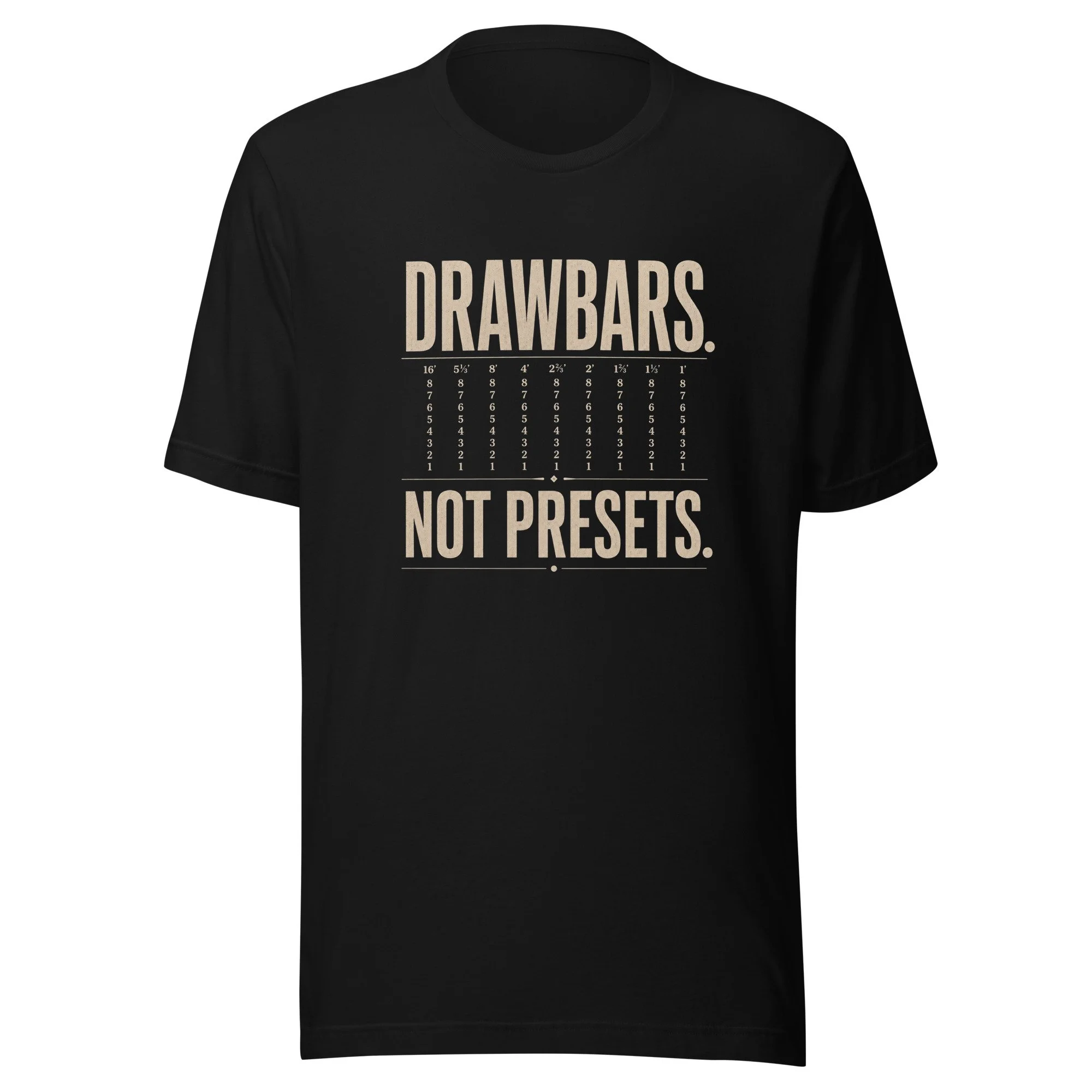 DRAWBARS. NOT PRESETS.