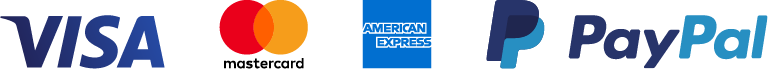 Logo di diverse carte di credito di vari emittenti, tra cui Mastercard, Discover, American Express e PayPal.