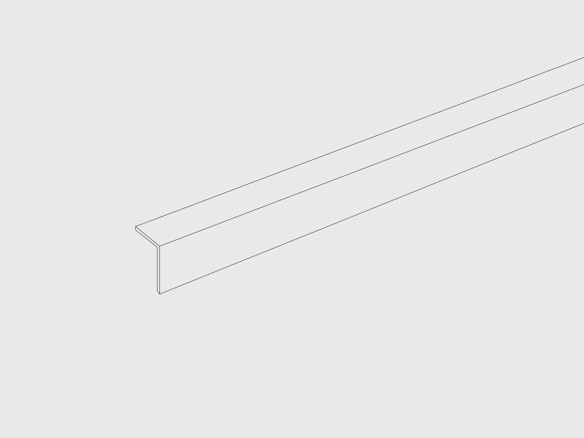Diagramma di una trave di legno con linee guida evidenziate.