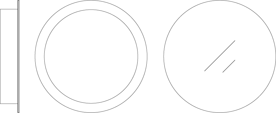 Immagine di un diagramma con cerchi concentric e linee che indicano un motore o un oggetto tecnico, con alcune parti evidenziate con lineeddi lavoro o movimento.