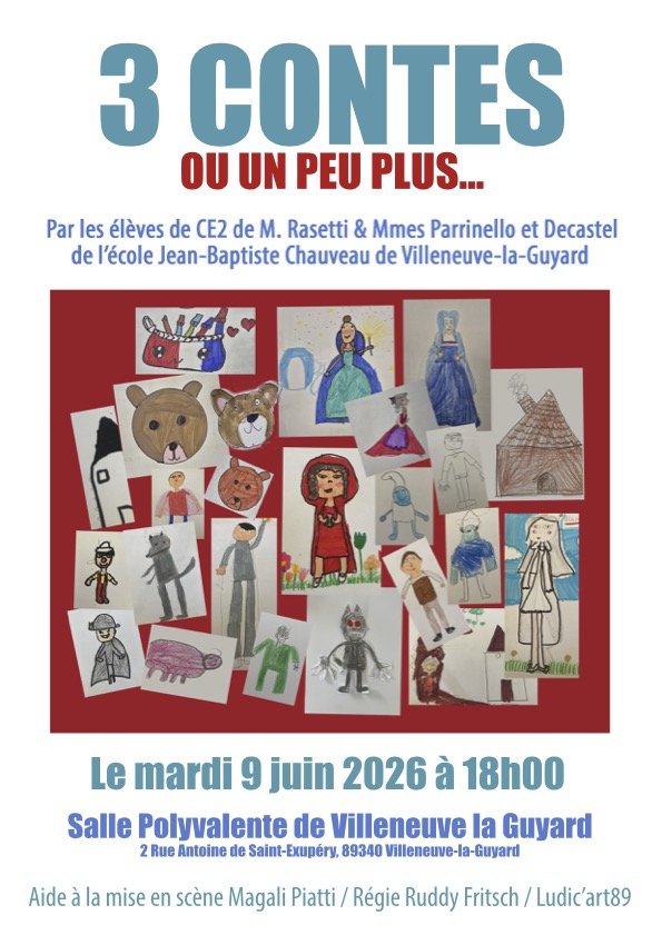 Affiche "3 contes et un peu plus" - 2026