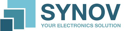 Logo de SYNOV avec le slogan 'Your Electronics Solution'