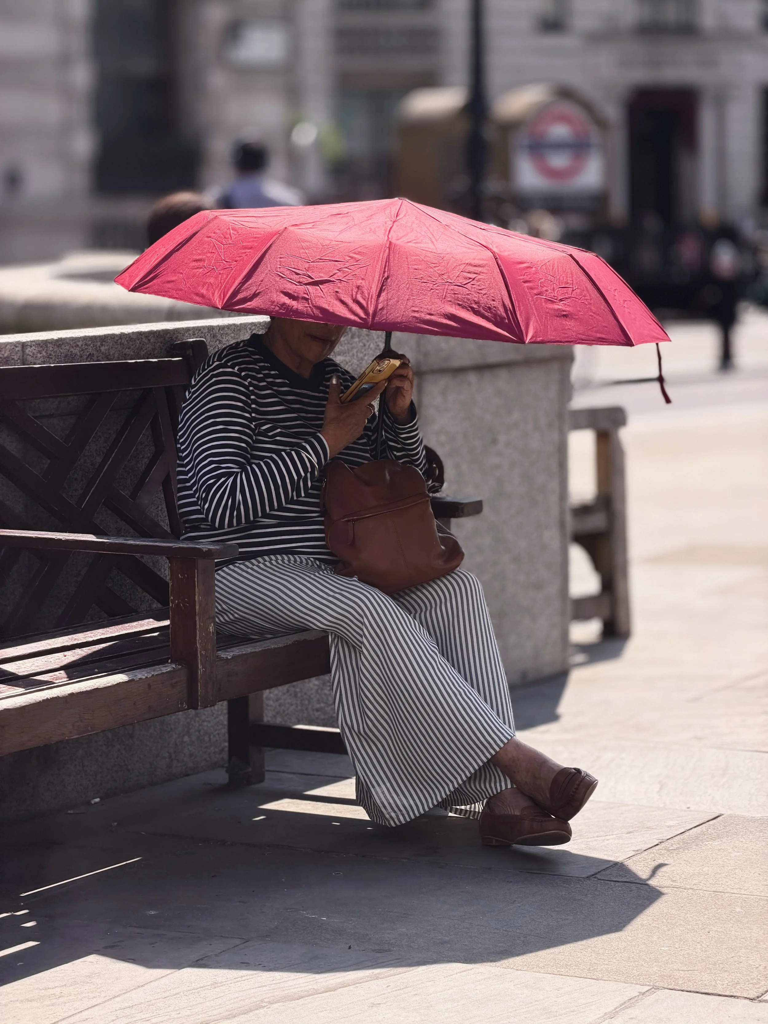 Umbrella on Threadneedle Street London