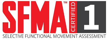 SFMA Certified Level 1 logo for Selective Functional Movement Assessment