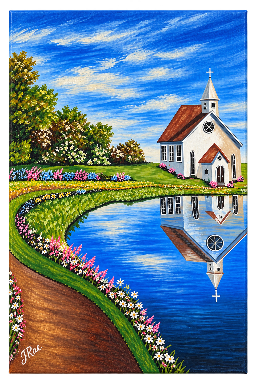 Reflections of Faith – Printable Country Church Landscape Art