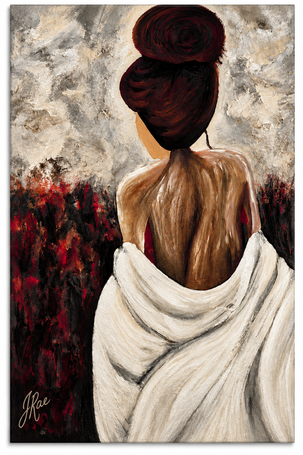 Quiet Grace – Printable Elegant Woman Portrait Art