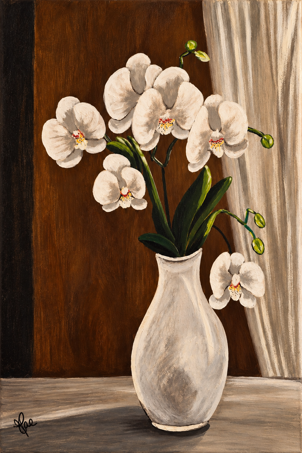 Quiet Elegance – Printable White Orchid Fine Art